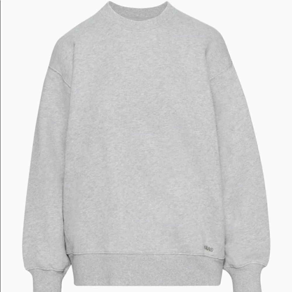 Aritzia Heather Grey Cozy Fleece Boyfriend Crew